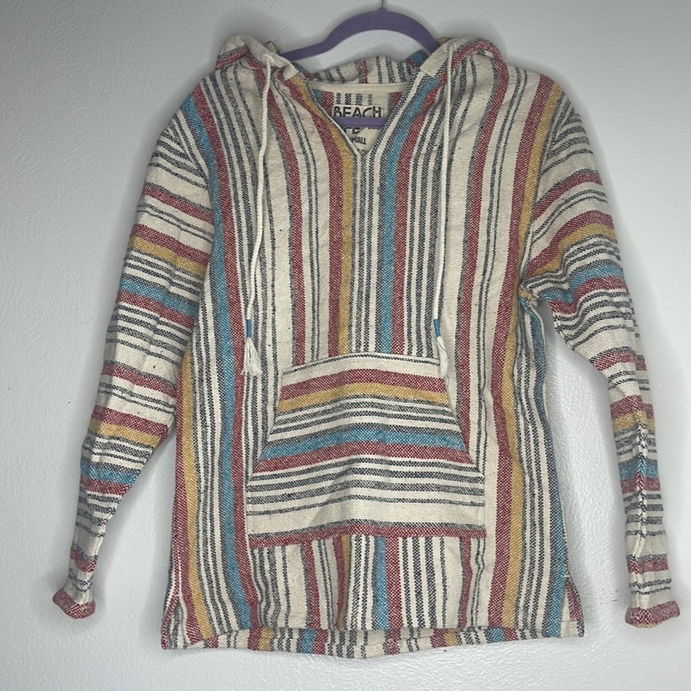 Beach Life by Ladra Hoodie Woven Pullover Sweatshirt